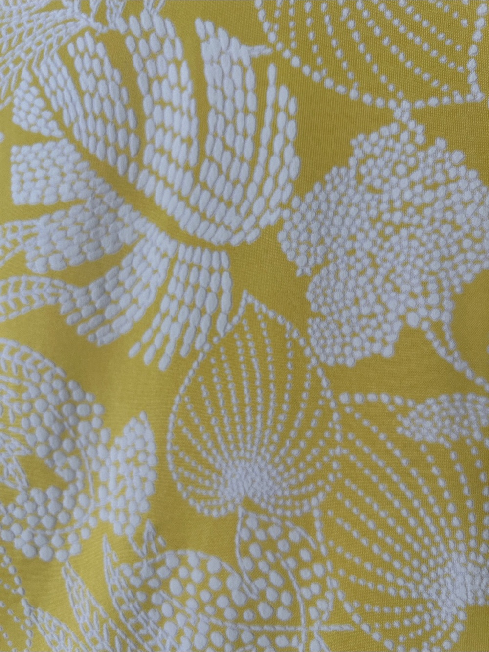 Ruby Rd. Yellow and White Tropical Print Ruffle-Sleeve Top - Picture 4 of 6